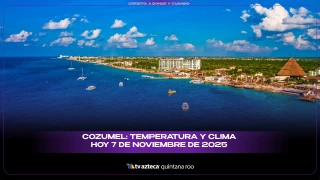 Cozumel: Temperatura y clima HOY 7 de noviembre de 2025