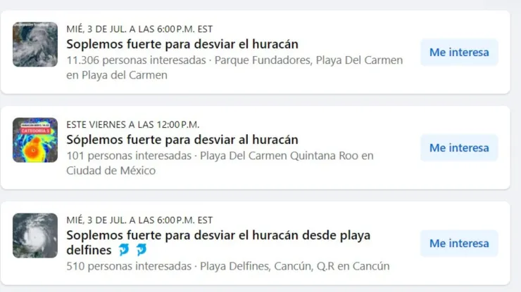eventos soplar huracan beryl