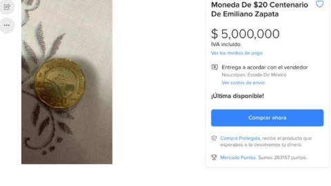 moneda de veinte pesos