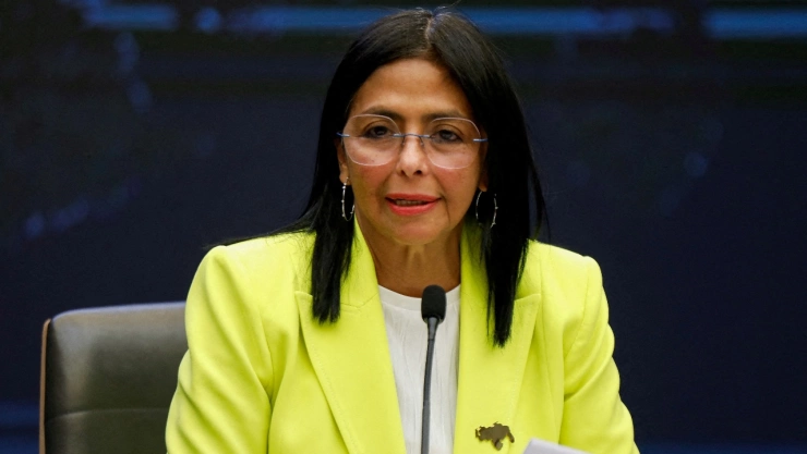 Foto de Delcy Rodríguez, presidenta encargada de Venezuela.