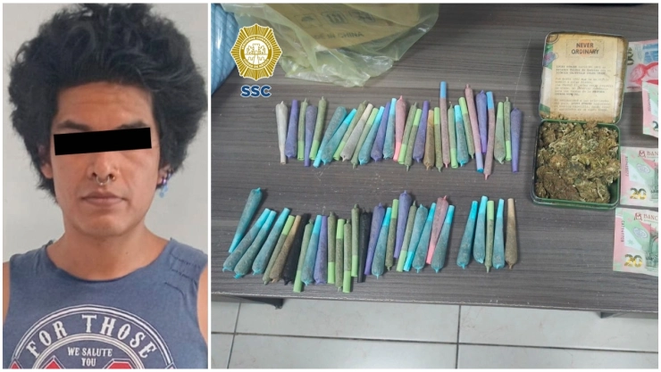 Un hombre fue retenido por presuntamente ofrecer droga en Ciudad Universitaria.