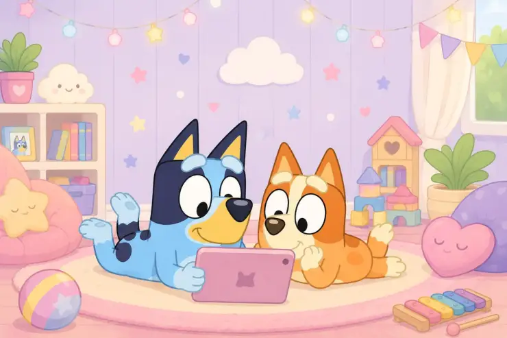 Bluey y Peppa Pig tarea solos