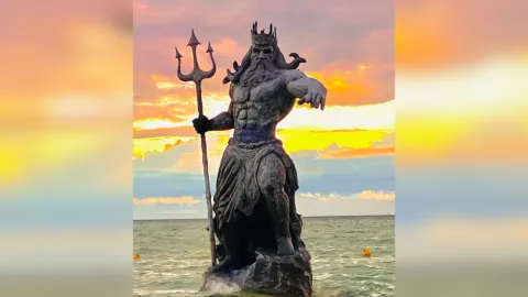 Yucatecos tras inundaciones Dios Chaac se molestó por estatua de Poseidón.