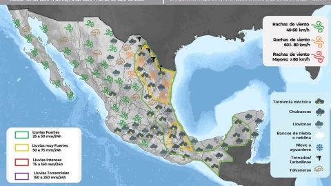 Clima en México 23 de abril