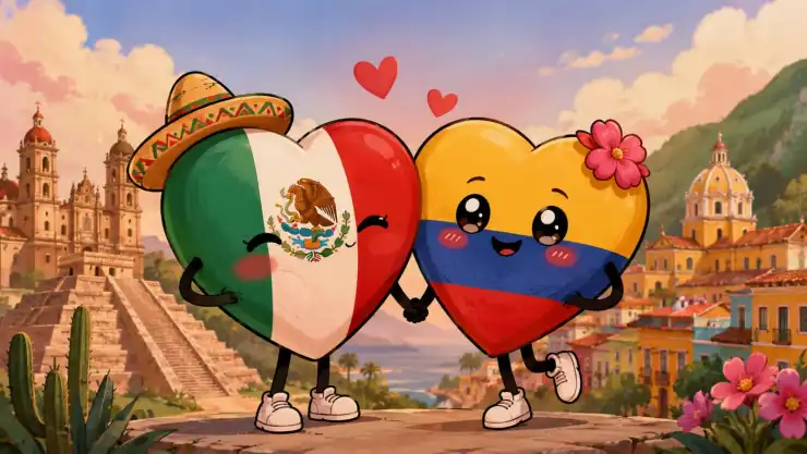 ¿México y Colombia son pareja? El ‘romance’ entre dos países que las redes convirtieron en historia de amor