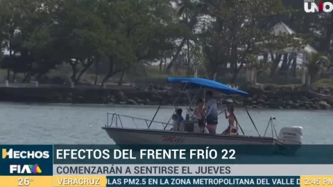 Frente Frío 22 en Veracruz