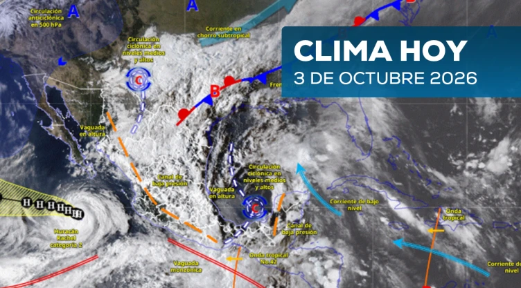 Clima en México hoy 3 de octubre