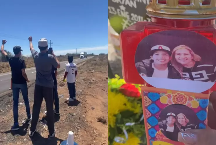Familia de Bryan y Patricia, fallecidos en el Camionazo de Elota, visitan el lugar del accidente