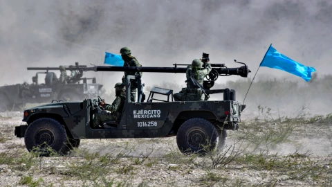 Ejercicio de adiestramiento de una hipotética invasión extranjera.