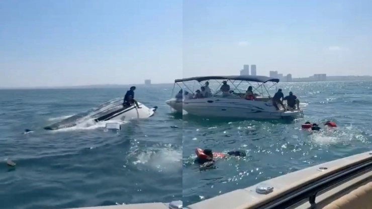 VIDEO: Yate se hunde con 10 personas a bordo en Veracruz