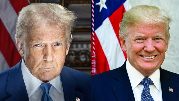 El nuevo retrato de Donald Trump marca un contraste con su primer mandato