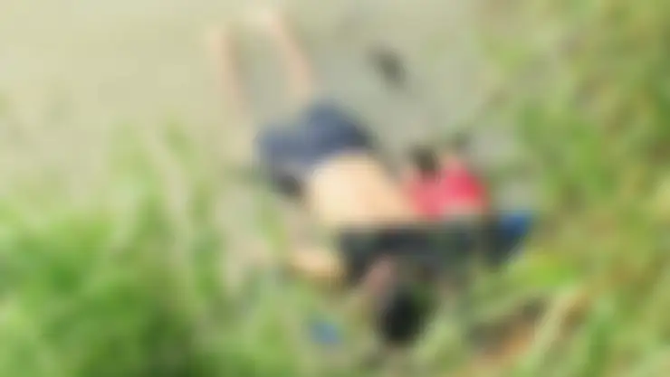 Papá e hija migrantes ahogados