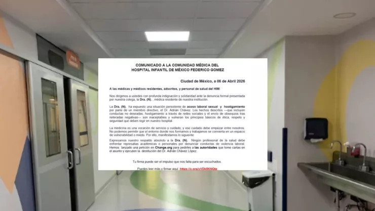Residente del Hospital Infantil de México denuncia acoso laboral sexual de director