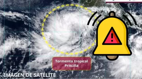 ¡ALERTA! Se forma la Tormenta Tropical ‘Priscilla’ HOY: Esta es su ubicación EXACTA este sábado 4 de octubre de 2025