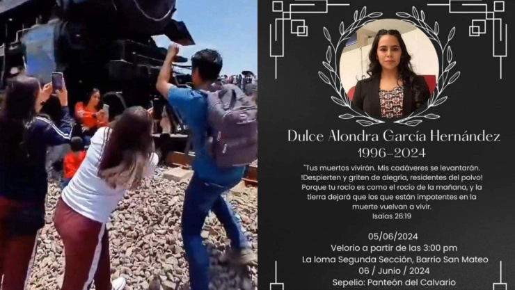 La familia de la mujer que falleció tras ser golpeada por el tren no quiso dar declaraciones.