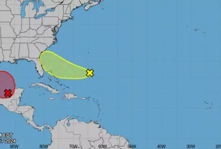 Mapa de las tormentas en Estados Unidos