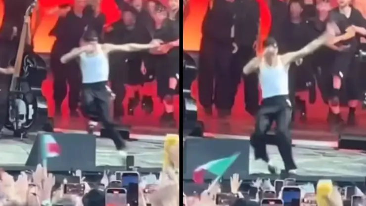VIDEO_ Así fue el momento en que Peso Pluma se lesiona en el escenario en Nueva York.jpg