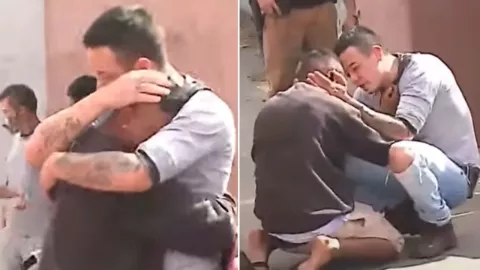 Padre consuela a conductor que atropelló a su hija de 10 años