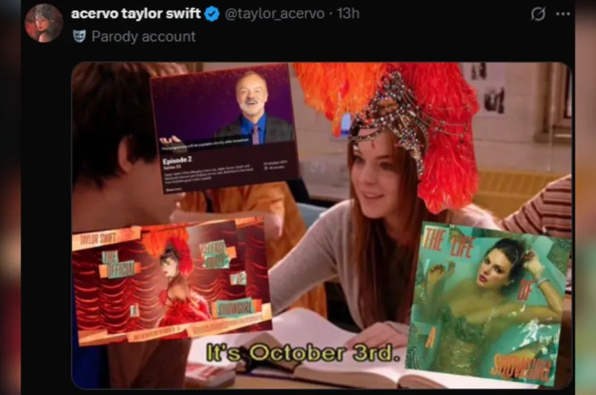 007 Los mejores memes y reacciones al nuevo álbum de Taylor Swift The Life of a Showgirl.jpg