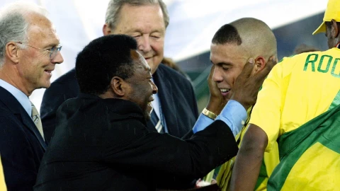 Pelé y Ronaldo, exjugadores de Brasil
