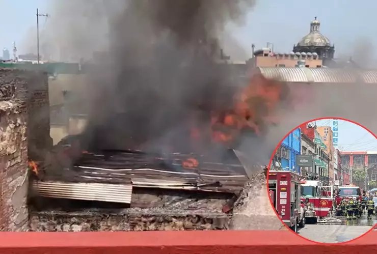 VIDEO: Incendio en el Centro de la CDMX genera caos sobre República de Colombia