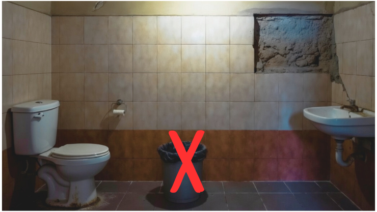 Reemplazar bote de basura baño