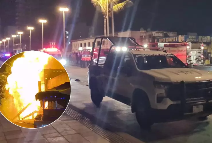 Incendio y explosión en taquería de Mazatlán