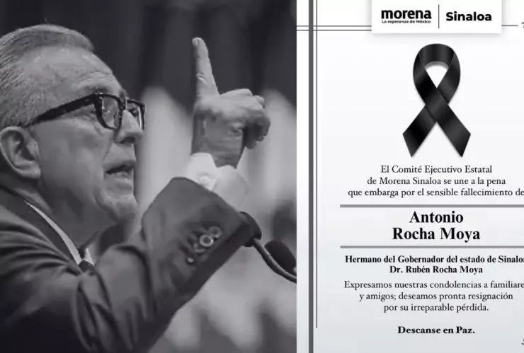 Muere Antonio Rocha Moya, hermano del gobernador de Sinaloa