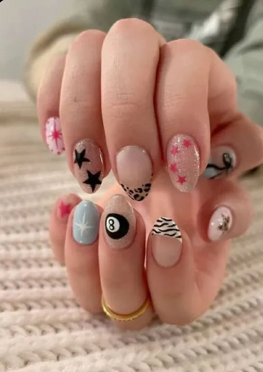 5 diseños de uñas de Six Seven
