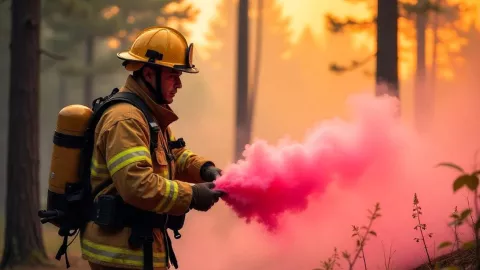 Este es el polvo rosa que están usando para controlar los incendios en California ¿Puede usarse en México?