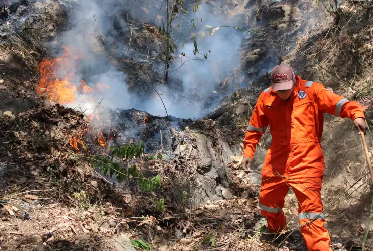Prohíben acceso al cerro del Tepozteco tras incendio