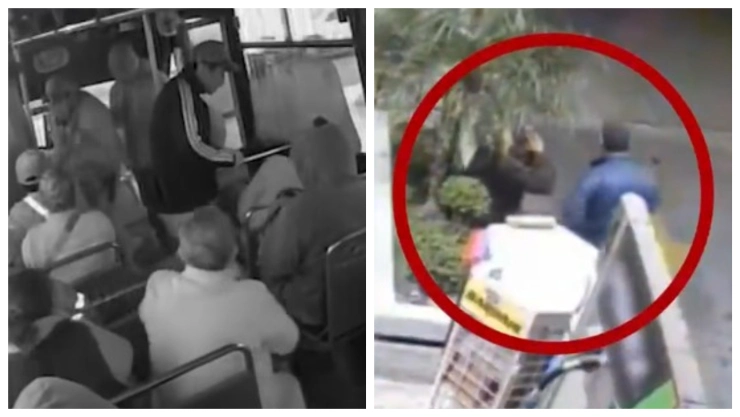 Captan doble robo de trío de ladrones en Puebla: En menos de una hora asaltan gasolinería y camión de Puebla. En la imagen se observa el momento excato en el que el el trío de ladrones realiza el atrado en el establecimiento de combustible y en el autobús de pasajeros.