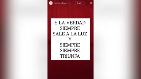 Historia de Mónica León en Instagram