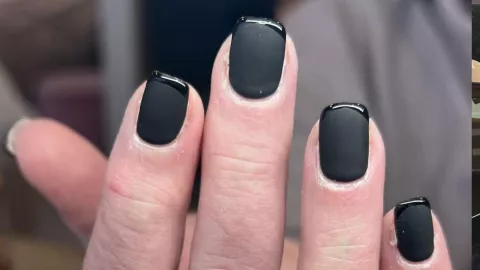 uñas mate cortas para la oficina