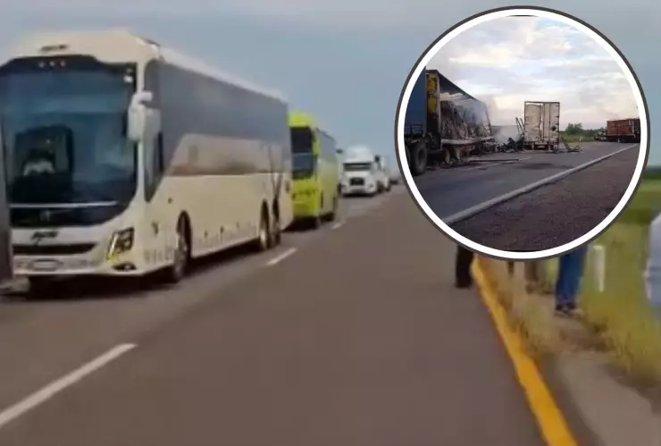 Bloqueo maxipista Culiacán- Mazatlán