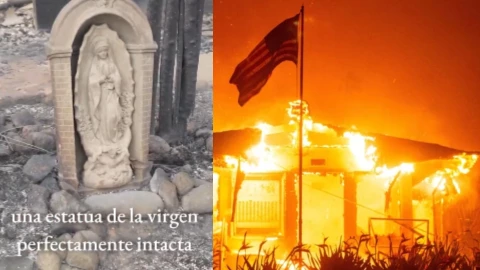 ¡Un milagro en la tragedia! La Virgen de Guadalupe sobrevive a incendios en Los Ángeles