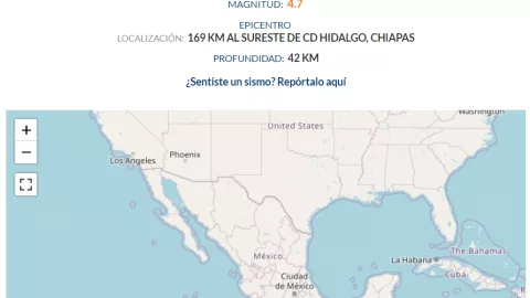 Sismo en Ciudad Hidalgo