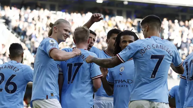 Manchester City celebra gol ante el Southampton