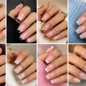 Uñas francesas horizontales 10 diseños contemporáneos para las mujeres elegantes
