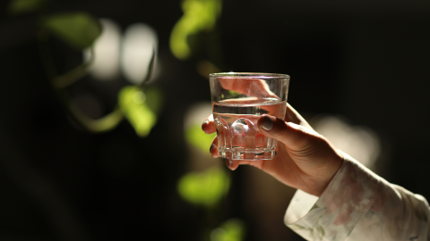 Vaso con agua