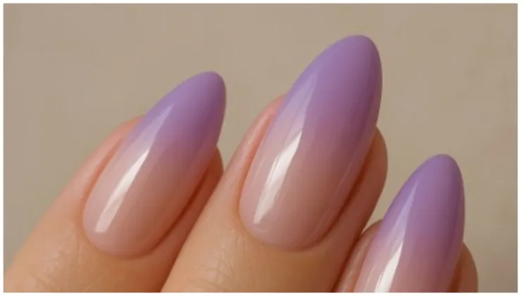 uñas Diseños lavanda ombré