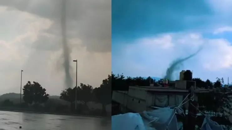 VIDEO: Tormenta sorprende con tornado y granizada en Puebla hoy; así se vio