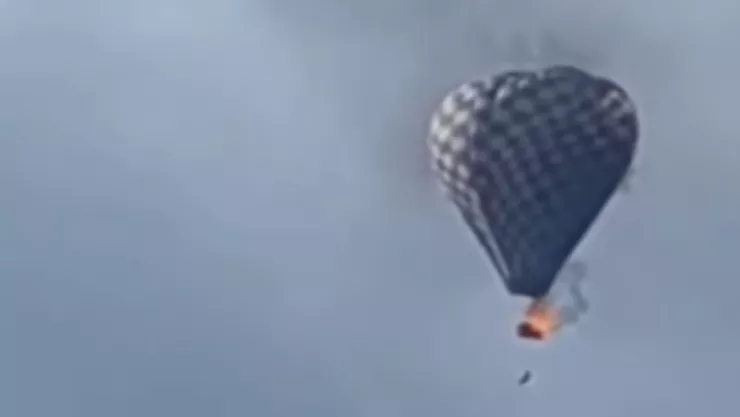 Hombre cae de globo aerostático en Zacatecas y queda grabado hoy 11 de mayo (VIDEO)