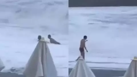 Una joven fue arrastrada al mar