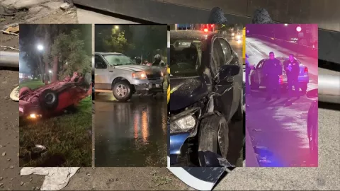 VIDEO: Fuertes accidentes sacuden CDMX de madrugada; 4 autos quedaron destruidos