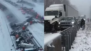 Tormenta de nieve provoca choque masivo en Indiana, Estados Unidos