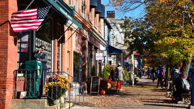 Una calle de Cold Spring, en el estado de Nueva York.