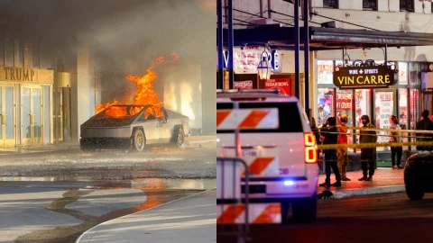 El FBI investiga la explosión en las vegas y el ataque en Nueva Orleans.