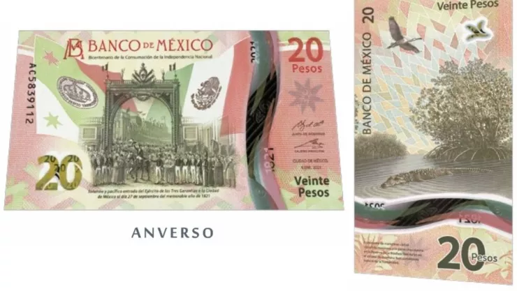 Nuevo billete de 20 pesos