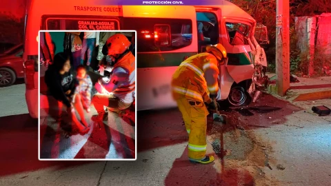 Accidente de colectivo en Colonia Democrática hoy 1 de enero de 2026